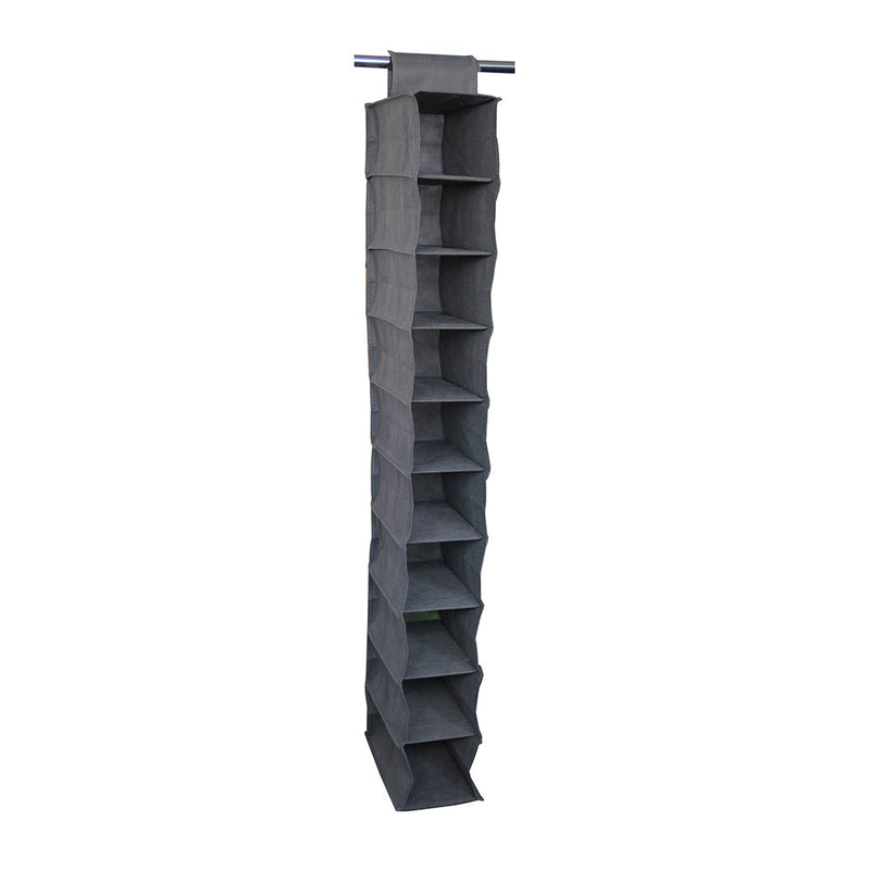 ORGANIZADOR DE ARMÁRIO COM 10 COMPARTIMENTOS 15X30X122CM TECIDO S