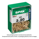 CAIXA 100 UNID. PARAFUSO MADEIRA SPAX CABEZA PLANA YELLOX 3,0X20M