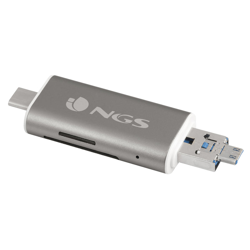 NGS ALLYREADER leitor de cartões USB/Micro-USB Cinzento, Branco
