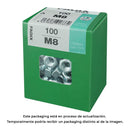 CAIXA L 100 UNID. PORCA ZINCO M 8 FADIX