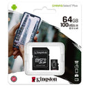 MICROSD KINGSTON CANVAS SELECT PLUS 64GB CLASS10 UHS-I SDHC(100MB