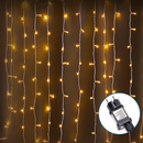 LUZES DE CORDA PLANAS DE CORTINA DE BAIXA TENSÃO, BRANCO QUENTE,