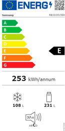 FRIGORÍFICO COMBINADO SAMSUNG RB33J3515S9/EF NO FROST INOX
