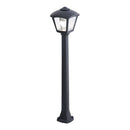 CANDEEIRO BALIZA COM POSTE GIAFFA/ROBY, TRANSPARENTE, E27, PRETO,