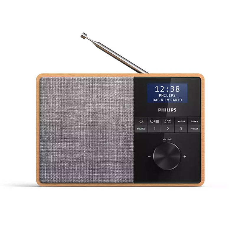 Philips TAR5505/10 rádio Portátil Digital Preto, Cinzento, Madeir