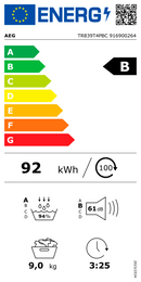MÁQUINA DE SECAR ROUPA AEG TR839T4PBC 9KG