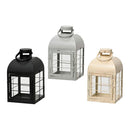 LANTERNA PORTA-VELAS DECORATIVA DE FERRO, CORES SORTIDAS 13,5 X 1