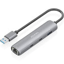 HUB USB AISENS ASUC-4P036-GR 2XUSB TIPO-C 1XUSB 1XRJ45 GRIS