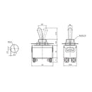 INTERRUPTOR BIPOLAR ALAVANCA METÁLICA 10A 250V