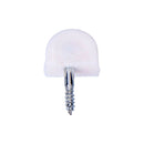 PACK 8 UNID. SUPORTE PEQUENO PARA ESTANTES SEMI-REDONDO BRANCO ED