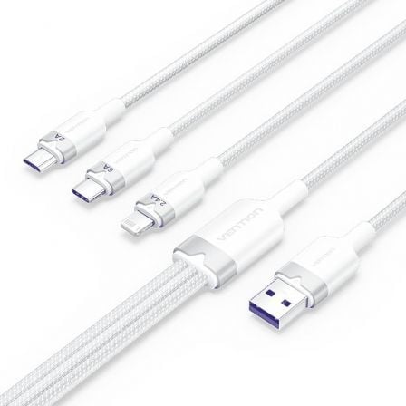 CABLE USB 2.0 LIGHTNING VENTION CTPWG USB MACHO USB TIPO-C MACHO