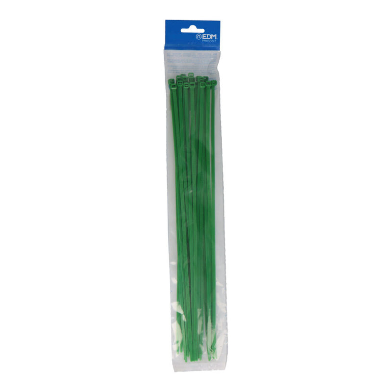 ABRAÇADEIRAS VERDES 380X4,8MM NYLON DE ALTA QUALIDADE (BLISTER 25