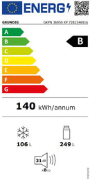 FRIGORÍFICO COMBINADO GRUNDIG GKPN36950XP 2035X595