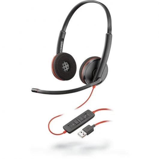 AURICULARES PLANTRONICS BLACKWIRE C3220 CON MICRÓFONO USB NEGROS