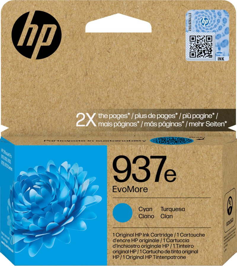 HP Tinteiro EvoMore 937e Original Ciano