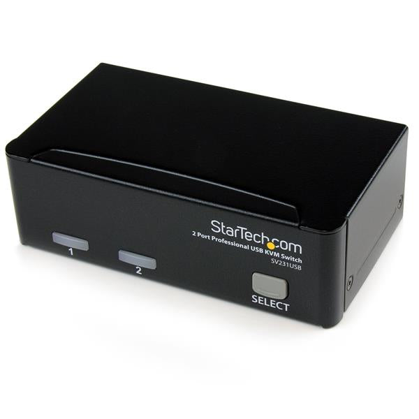 StarTech.com SV231USBGB chaveador KVM Preto