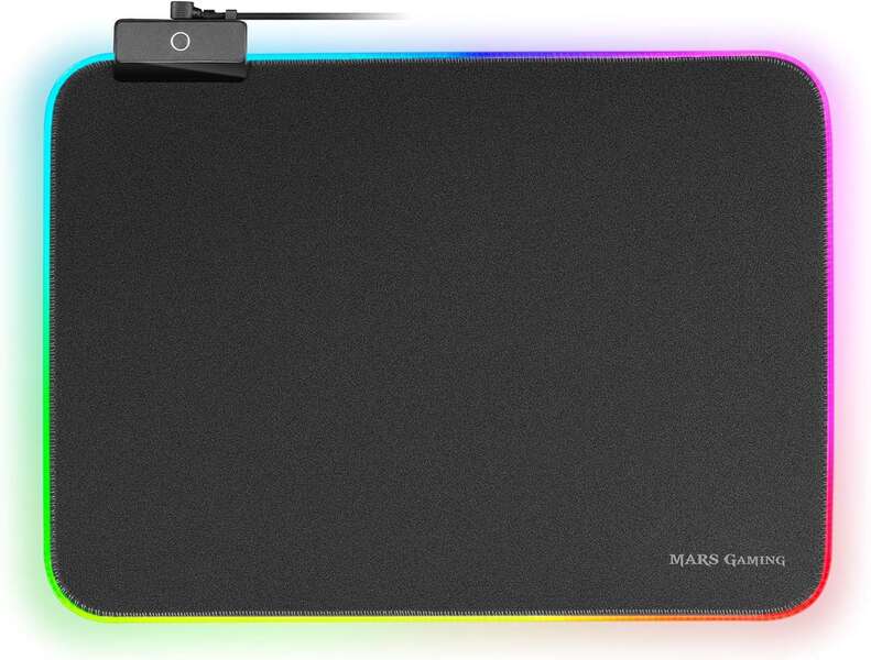 TAPETE DE RATO MARS GAMING MMPRGBL, RGB CHROMA12 MODES, NANOTEXTI