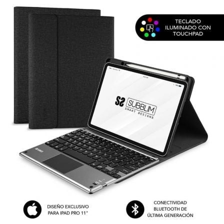 FUNDA CON TECLADO SUBBLIM KEYTAB PRO BLUETOOTH TOUCHPAD PARA TABL