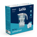 PACK JARRA FILTRANTE LAICA STREAM 2.3L BLANCA JARRA + 1 FILTRO BI