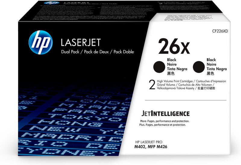 HP Conjunto de 2 Toners LaserJet Originais 26X Pretos de Elevado