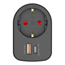 ADAPTADOR COMBI 30 W USB A + C + 1 TOMADA SCHUKO, 16 A 250 V~, PR