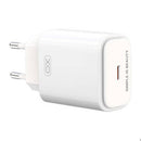 WALL CHARGER XO L90B, USB-C, PD 20W + QC 3.0 18W (WHITE)