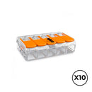 CONECTOR RÁPIDO COM ALAVANCA 5 CONDUTORES, Ø MÁXIMO 4 MM², 450 V,