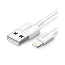 CABO UGREEN USB-A LIGHTNING MFI 1M BRANCO