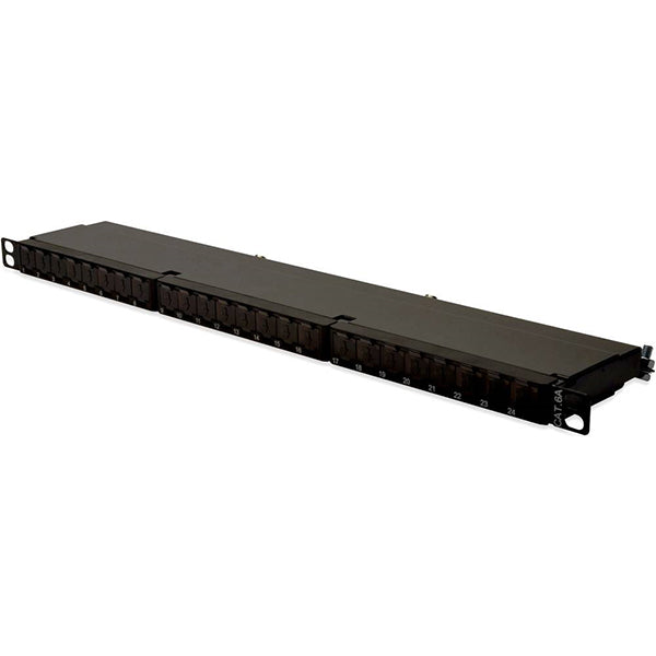 DIGITUS PATCH PANEL 19 24P CAT6A 0.5U BLINDADO PRETO