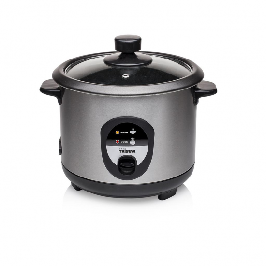 Tristar RK-6126 panela de arroz 1 l 400 W Preto, Aço inoxidável