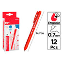 CANETA VERMELHA APAGÁVEL, 12 UN, BLISTER