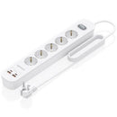REGLETA CON INTERRUPTOR AISENS ASPS-2A2C14-W 5 TOMAS DE CORRIENTE