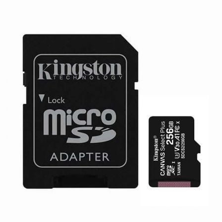 MICROSD KINGSTON CANVAS SELECT PLUS 256GB CLASS10 UHS-I SDHC(100M