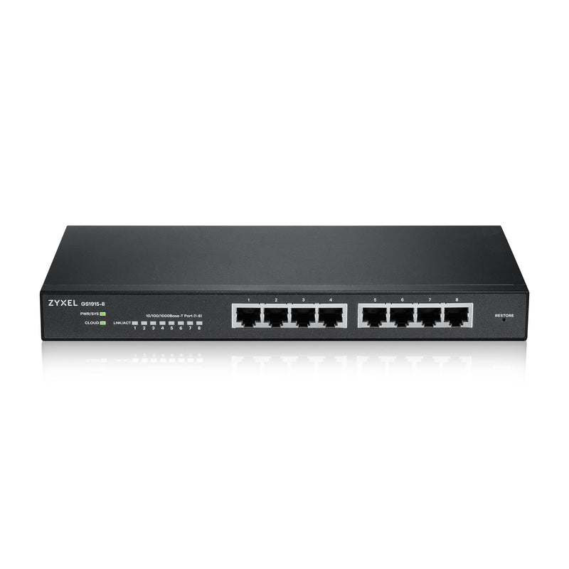 Zyxel GS1915-8 Gerido L2 Gigabit Ethernet (10/100/1000) Preto