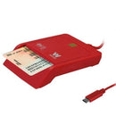 LECTOR DE DNI Y TARJETAS WOXTER PE26-199 ROJO USB 2.0