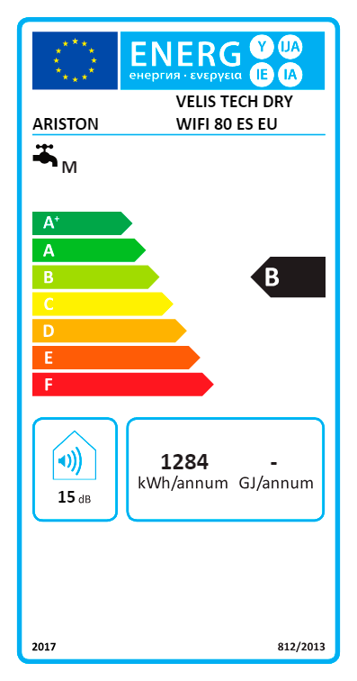 TERMOACUMULADOR ARISTON - VELIS TECH DRY WIFI 80 ES EU