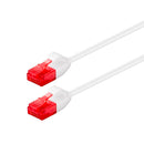 SLIM PATCH CABLE CAT.6A UUTP FLEXIBLE PLUG RJ45 AWG327, CU, 5M WH