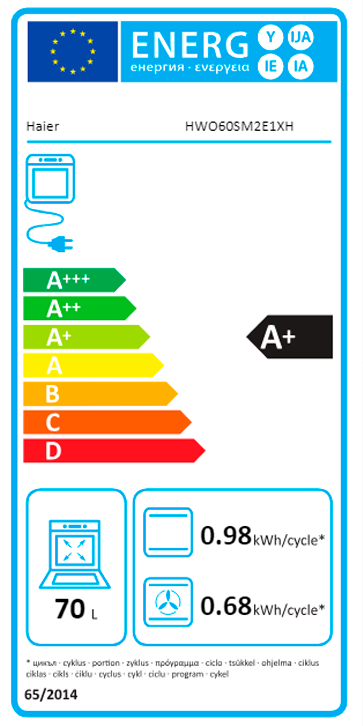 Haier I-Direct Series 2 HWO60SM2E1XH A+ Aço inoxidável