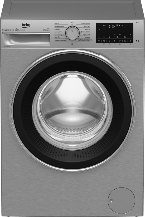 MÁQUINA DE LAVAR ROUPA BEKO B3WFT58220X 8K 1200R INOX