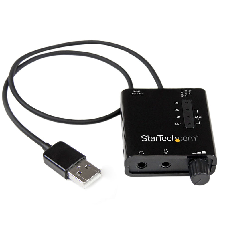 StarTech.com Placa de som externa do adaptador de áudio estéreo U