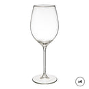 SET 6 COPOS DE VINHO DE VIDRO 41CL