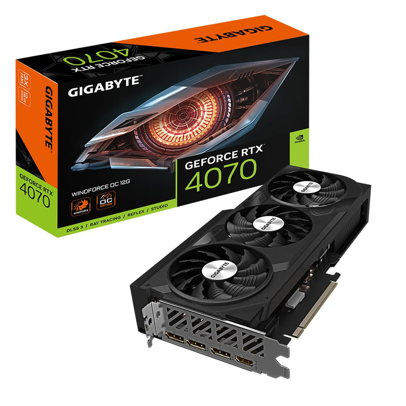 Gigabyte GV-N4070WF3OC-12GD placa de vídeo NVIDIA GeForce RTX 407