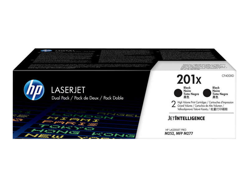 HP Conjunto de 2 Toners LaserJet Originais 201X Pretos de Elevado