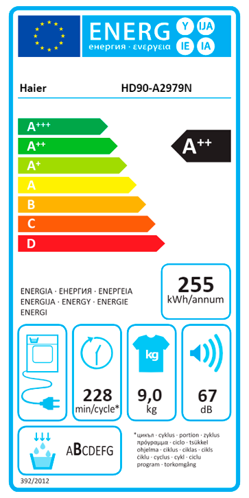 MÁQUINA DE SECAR ROUPA HAIER 9KG HD90-A2979N-S