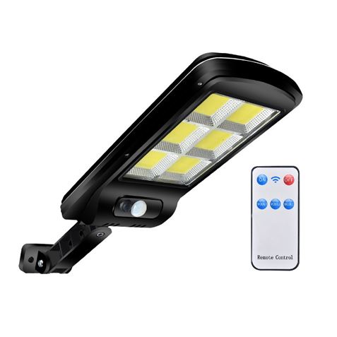 CANDEEIRO ELBAT COB FAROLA LED SOLAR - 4500LM - LUZ FRIA 6500K -