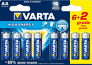 PILA VARTA LR06 AA 6+2 LONG POWER 1 BLISTER