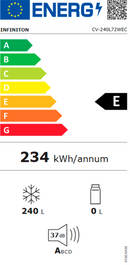ARCA VERTICAL INFINITON CV-240L72WEC( NO FROST  - BRANCO  - 240 L