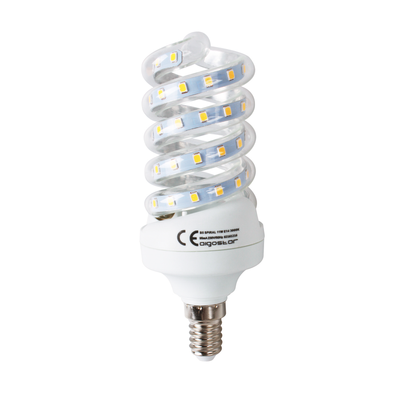 LED E14 11W TUBO EM ESPIRAL