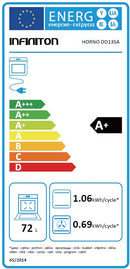 FORNO DE ENCASTRE INFINITON 72L DD13SA INOX