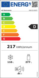 FRIGORÍFICO COMBINADO LG GBV3210DPY 2030X595